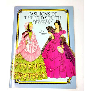 Vintage Fashions Of The Old South Paper Dolls Book Tom Tierney Dover 1981 Uncut
